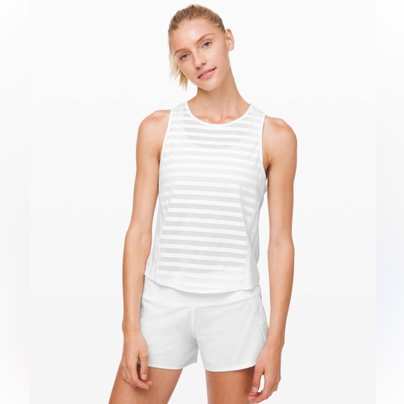 Lululemon | Off and Running Mesh Tank White - Picture 1 of 8